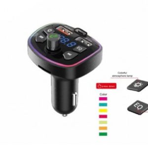 Cell Phone Car Bluetooth FM Transmitter Dual USB TypeC Charger Mp3 Player LED Backlight